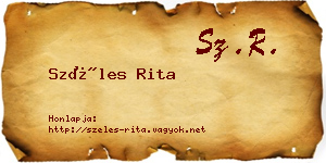 Széles Rita névjegykártya